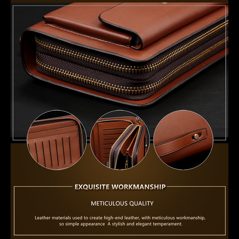 Gentlemans Leather Bag Elegance Clutch Men's Business 