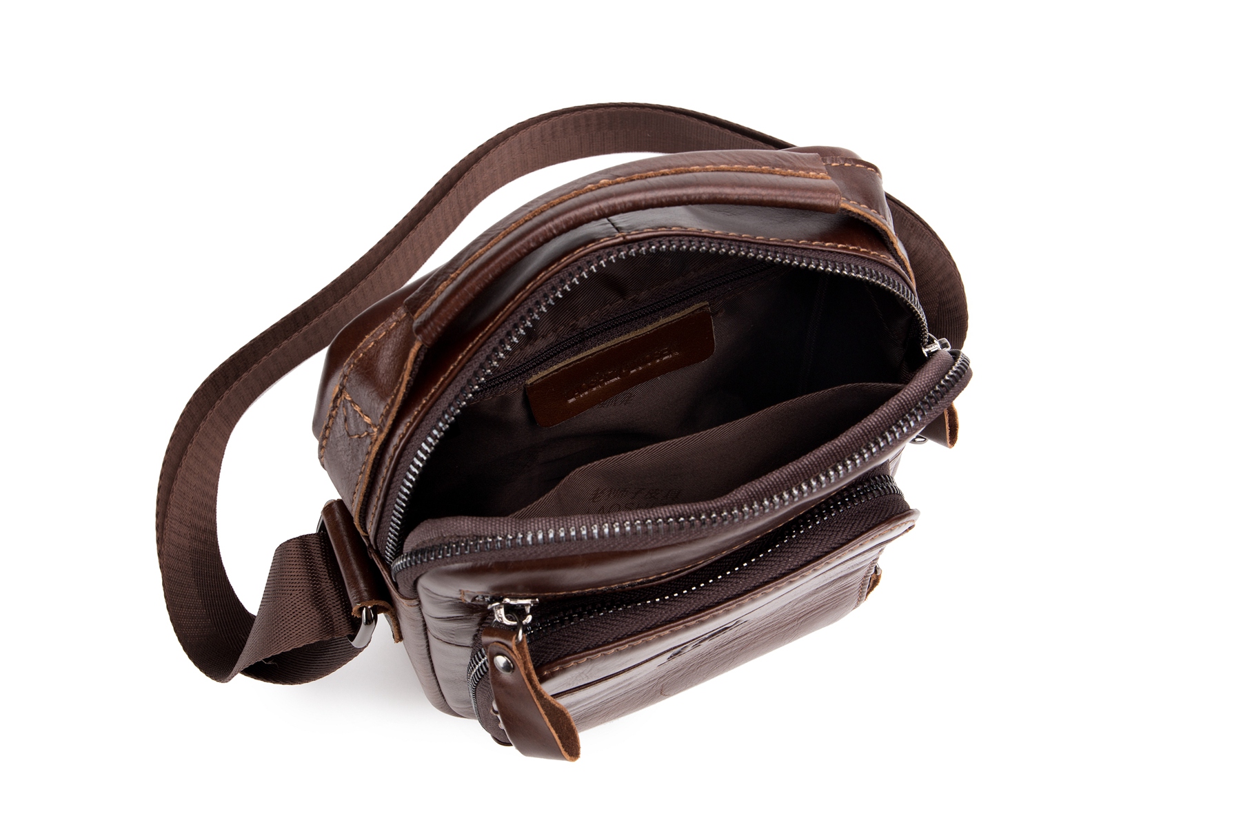 Herren Schultertasche echt-Leder Umhängetasche Klein Schulter Tasche Messenger 