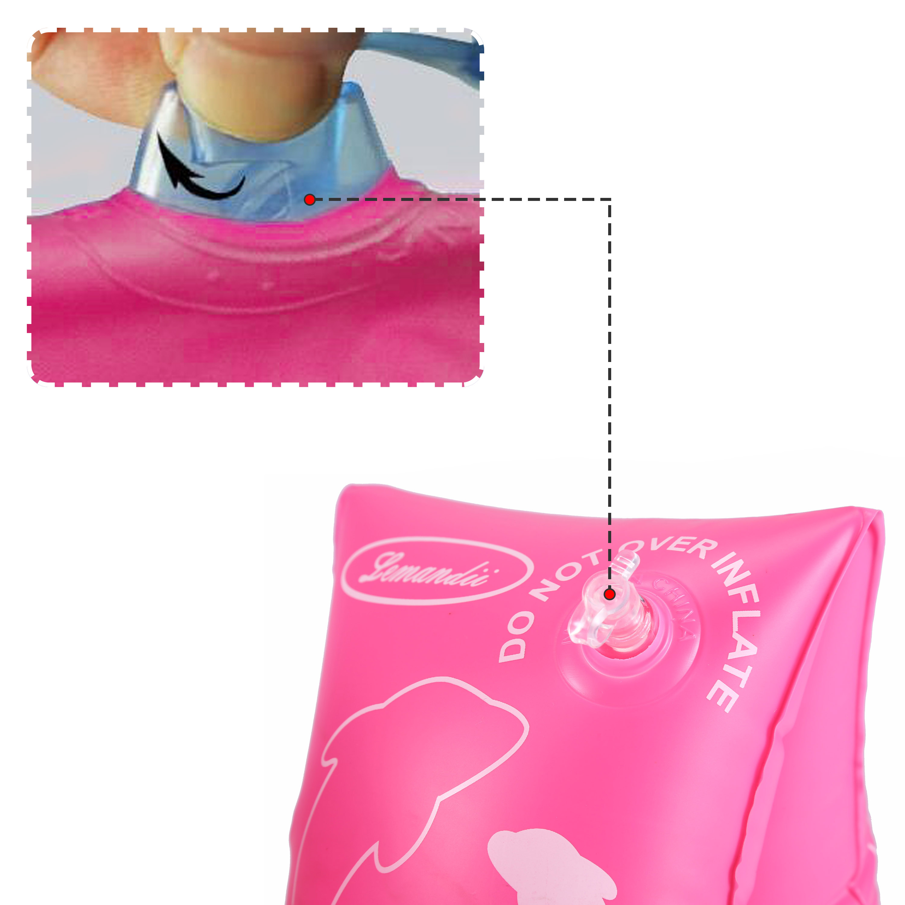 Inflatable Swim Arm Bands Floater Sleeves Swimming Rings Armbands Kids Adults - Picture 7 of 23