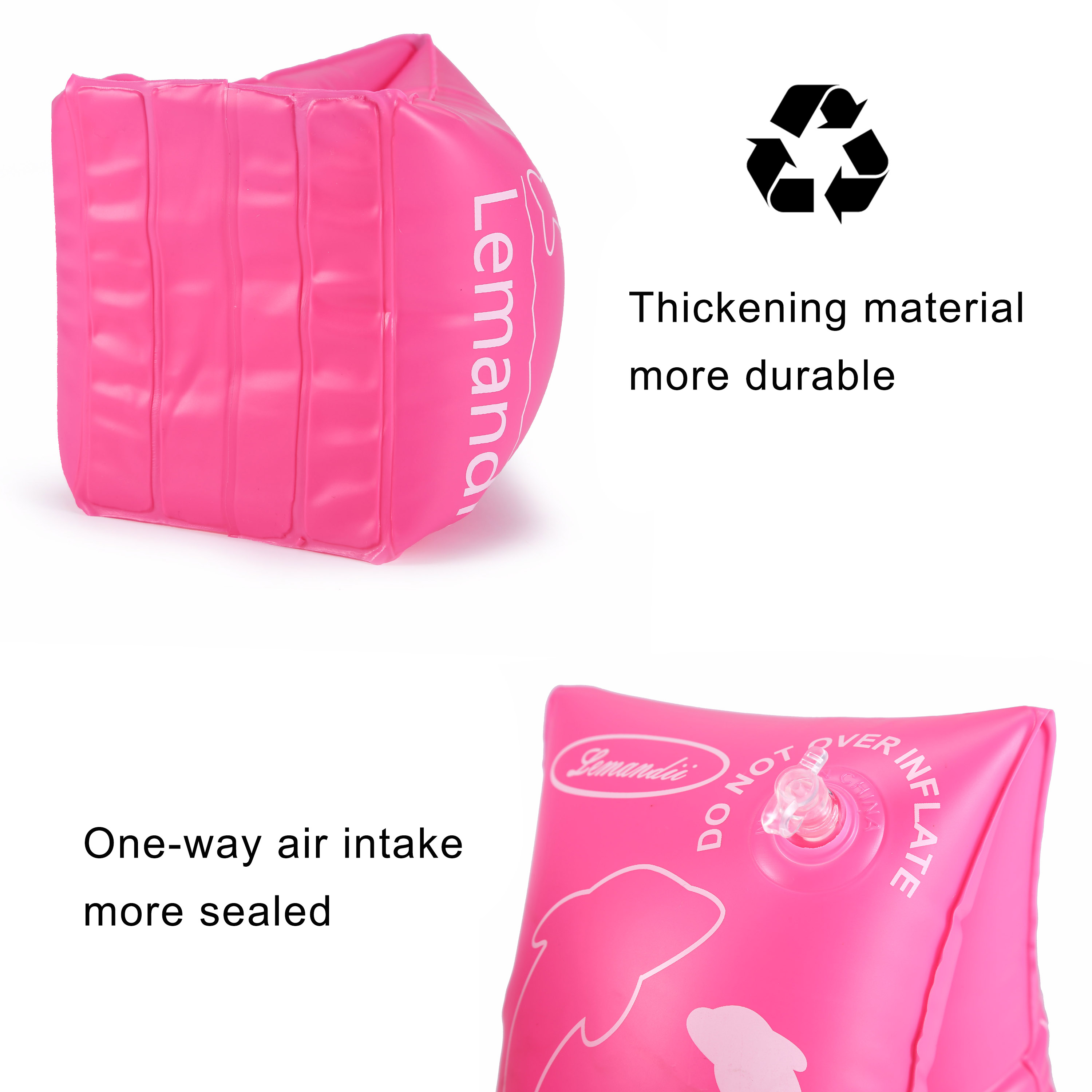 Inflatable Swim Arm Bands Floater Sleeves Swimming Rings Armbands Kids Adults - Picture 6 of 23