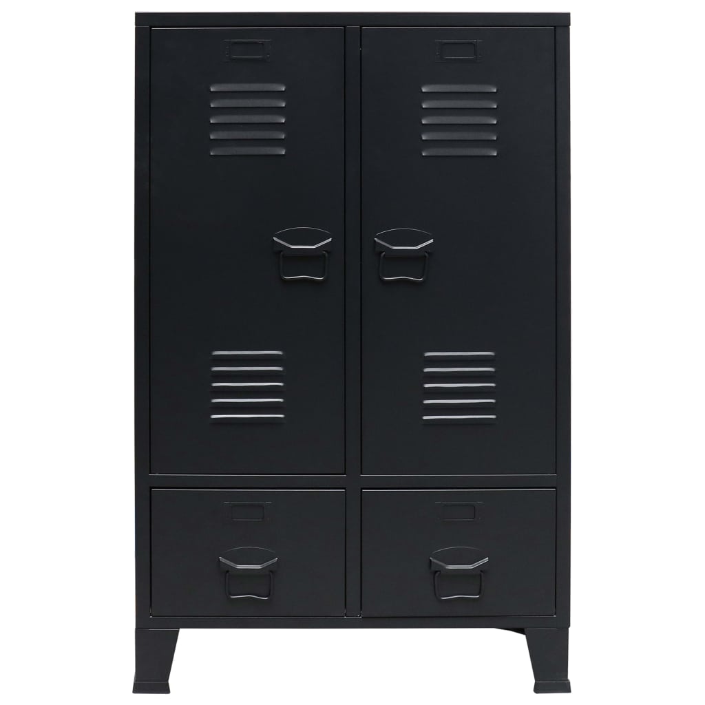 Industrie-Stil Umkleideschrank Metallschrank Metallspind Fächerschrank Schwarz - Bild 59 von 67