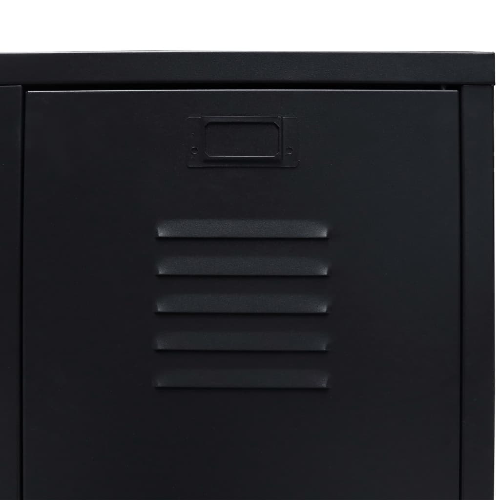 Industrie-Stil Umkleideschrank Metallschrank Metallspind Fächerschrank Schwarz - Bild 63 von 67