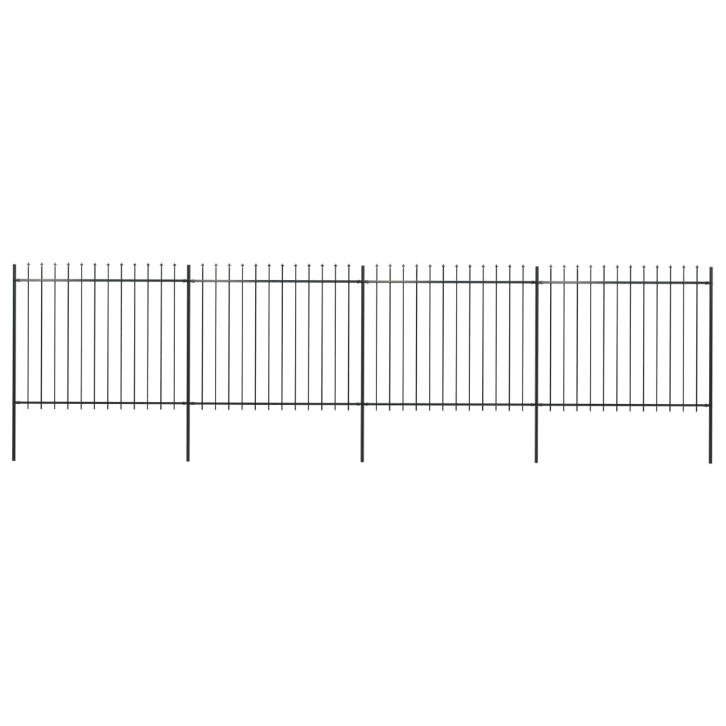Gartenzaun mit Speerspitzen Zaunelemente Metallzaun Stahl Türzaun Sichtschutz - Bild 81 von 92