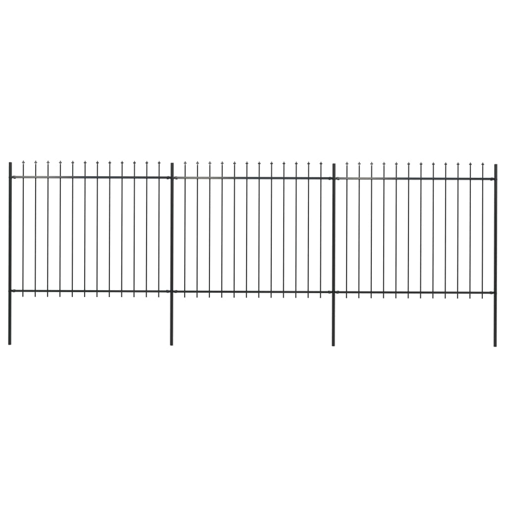 Gartenzaun mit Speerspitzen Zaunelemente Metallzaun Stahl Türzaun Sichtschutz - Bild 79 von 92