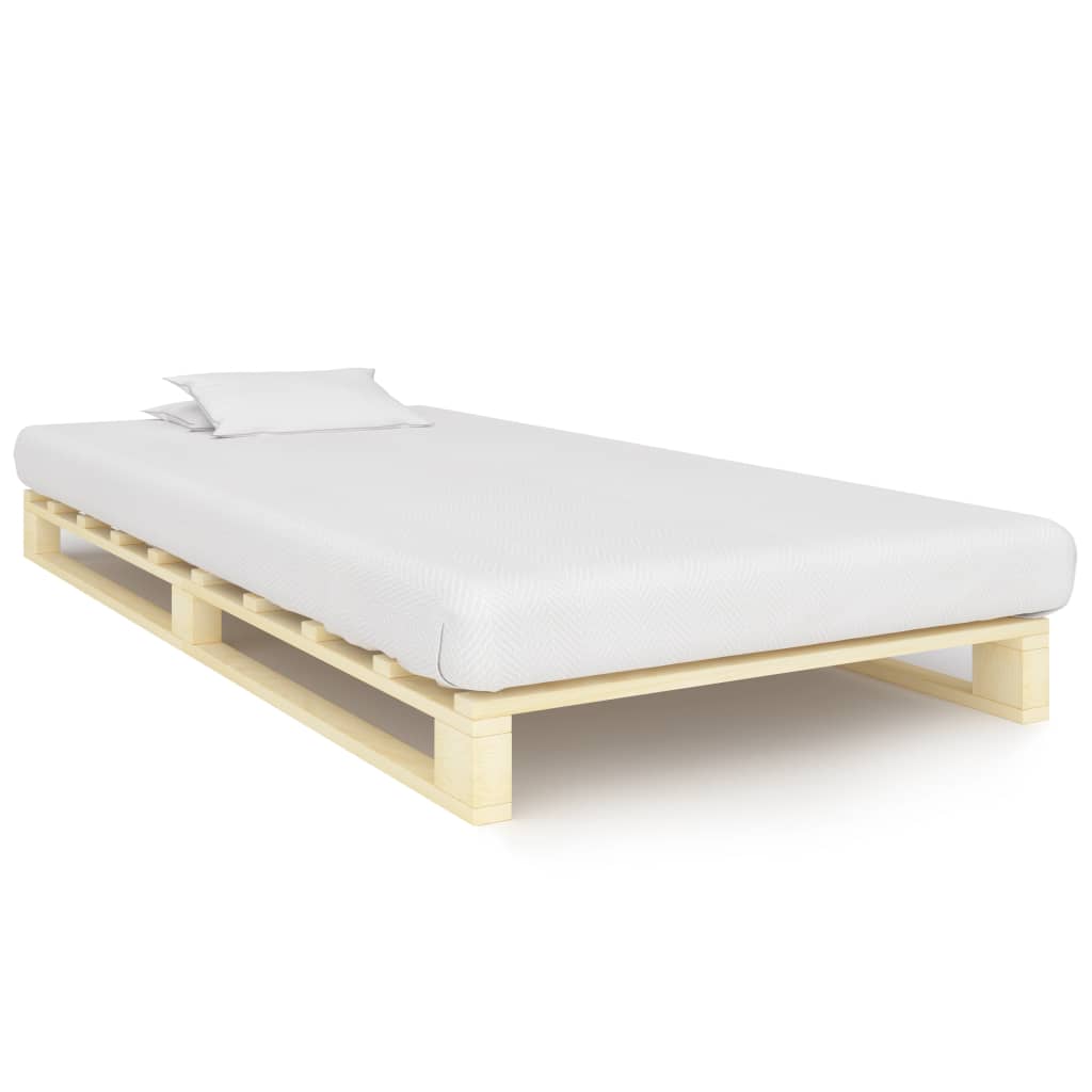 Einzelbett Kiefer-Massivholz Bettgestell Palettenbett Holzbett Bett 90x200 cm - Bild 37 von 56