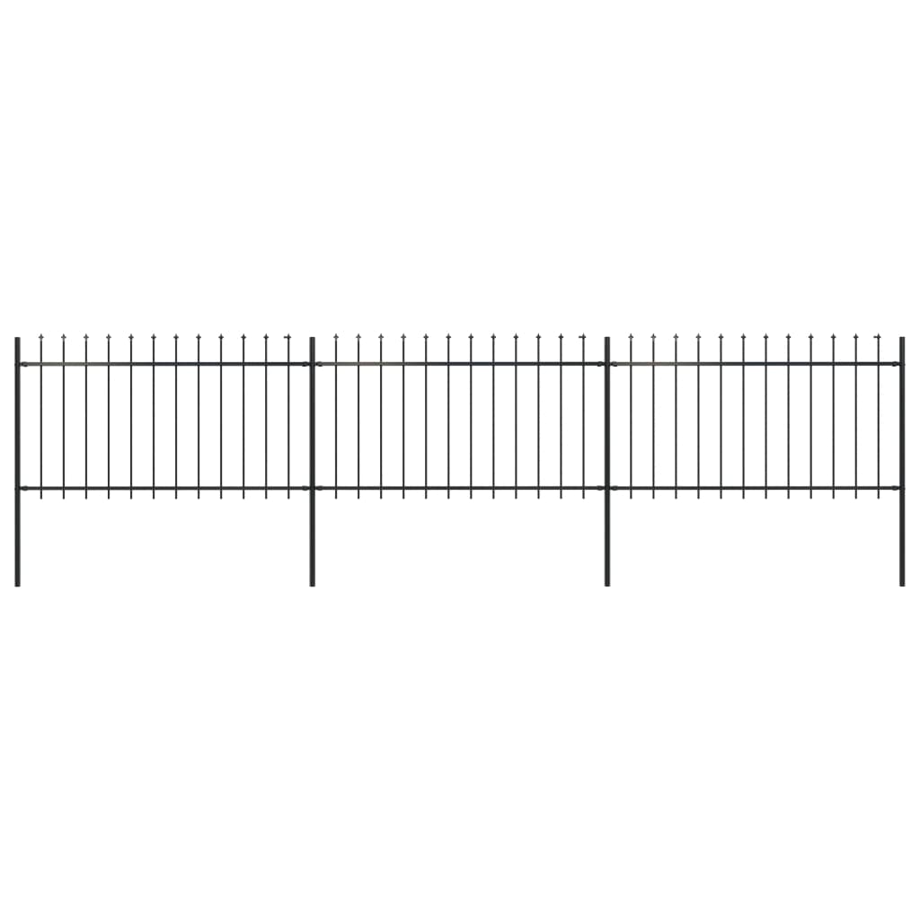Gartenzaun mit Speerspitzen Zaunelemente Metallzaun Stahl Türzaun Sichtschutz - Bild 41 von 92