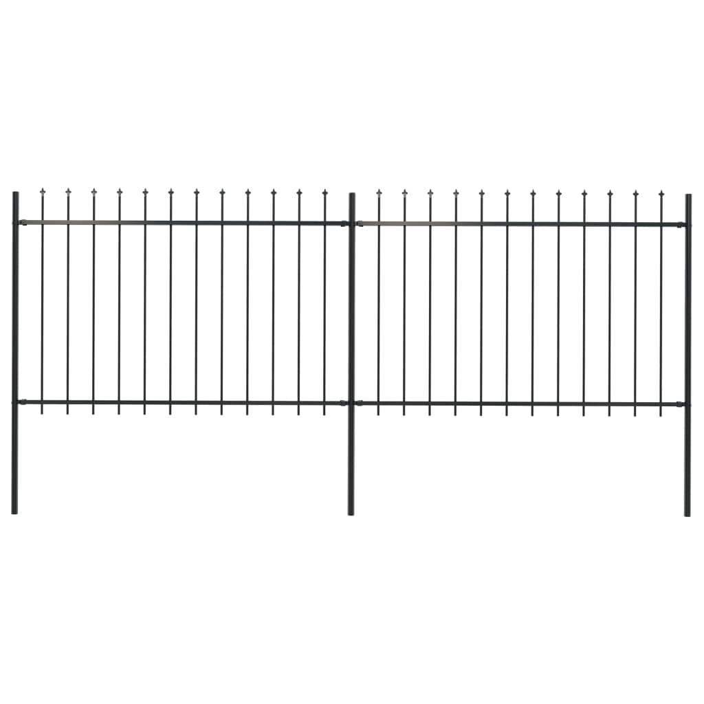 Gartenzaun mit Speerspitzen Zaunelemente Metallzaun Stahl Türzaun Sichtschutz - Bild 58 von 92