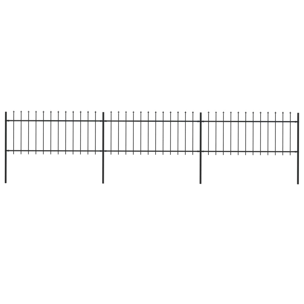 Gartenzaun mit Speerspitzen Zaunelemente Metallzaun Stahl Türzaun Sichtschutz - Bild 23 von 92