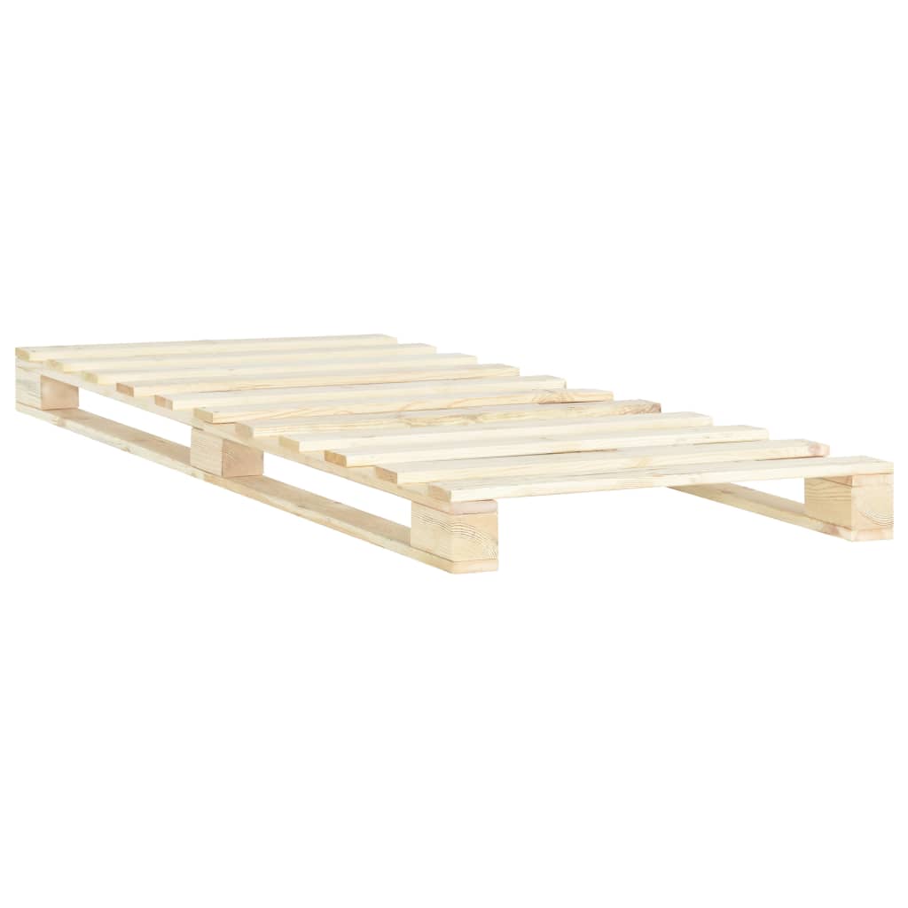 Einzelbett Kiefer-Massivholz Bettgestell Palettenbett Holzbett Bett 90x200 cm - Bild 38 von 56