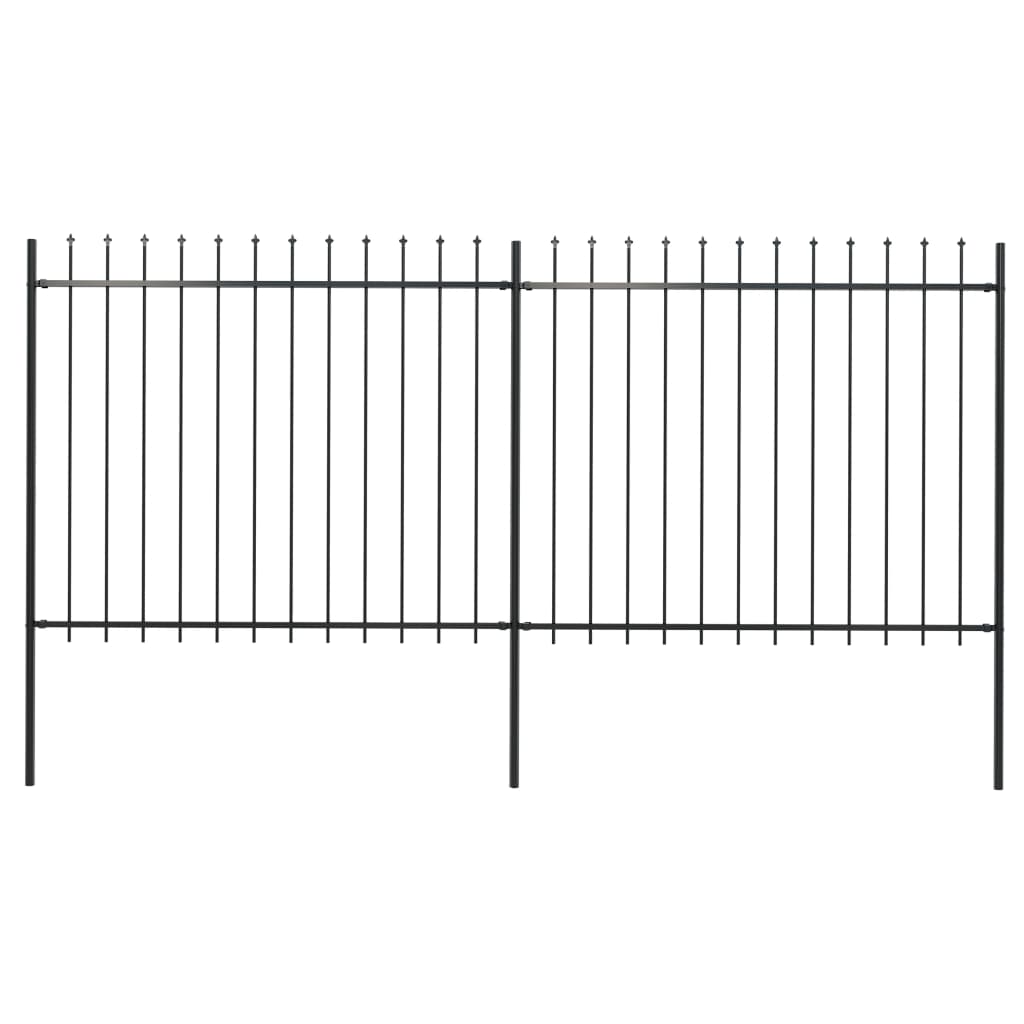 Gartenzaun mit Speerspitzen Zaunelemente Metallzaun Stahl Türzaun Sichtschutz - Bild 77 von 92