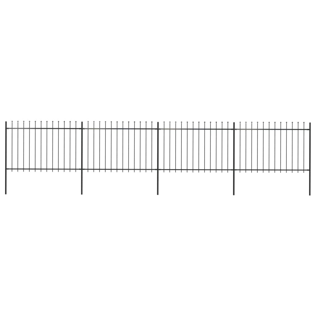 Gartenzaun mit Speerspitzen Zaunelemente Metallzaun Stahl Türzaun Sichtschutz - Bild 62 von 92