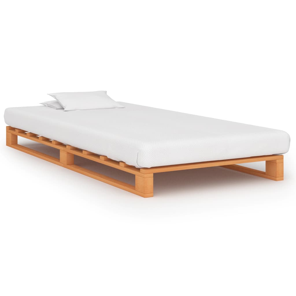 Einzelbett Kiefer-Massivholz Bettgestell Palettenbett Holzbett Bett 90x200 cm - Bild 2 von 56