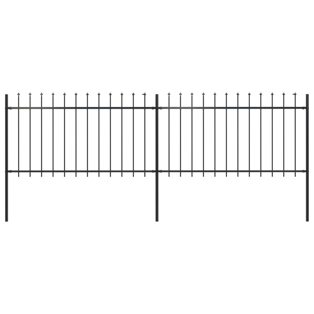 Gartenzaun mit Speerspitzen Zaunelemente Metallzaun Stahl Türzaun Sichtschutz - Bild 39 von 92