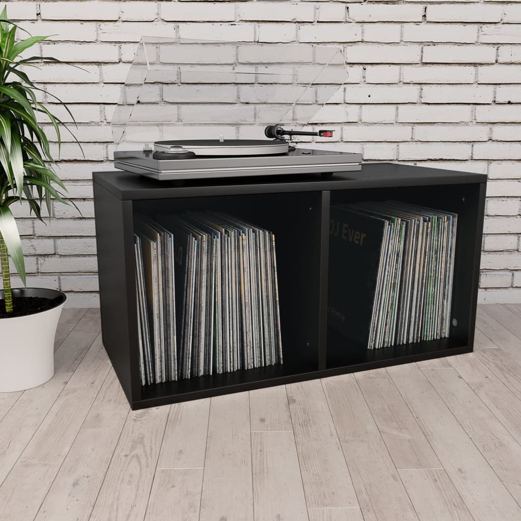 Vinyl Aufbewahrungsbox Holzwerkstoff Schallplatten Regal mehrere Farben vidaXL - Bild 14 von 23