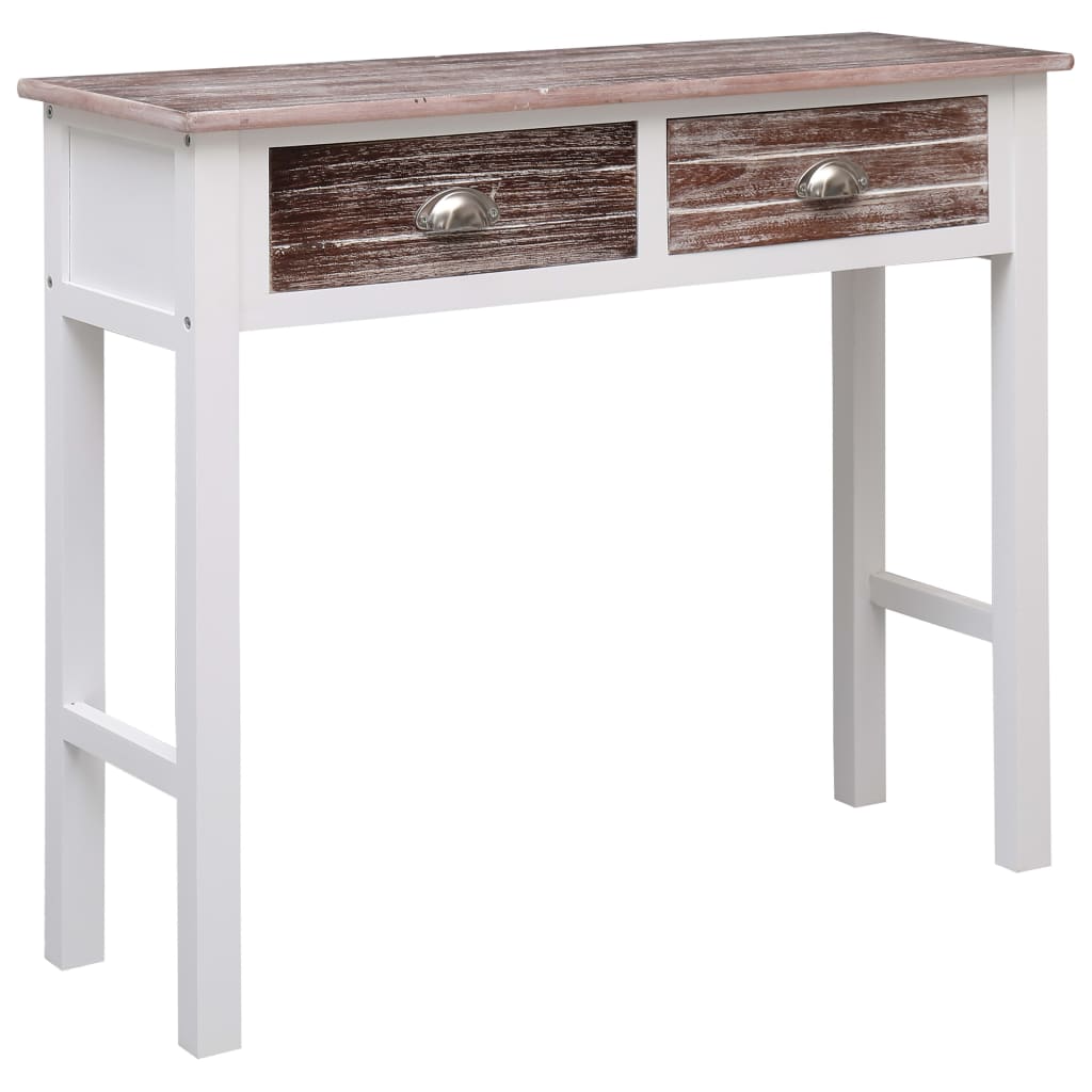 Wood Console Table 2 Drawers Side Table Sideboard Hall Dressing Table Hallway