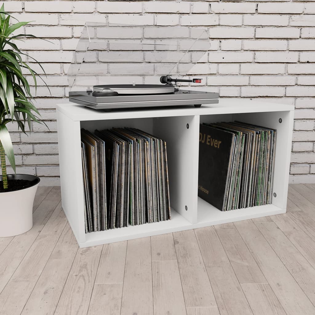 Vinyl Aufbewahrungsbox Holzwerkstoff Schallplatten Regal mehrere Farben vidaXL - Bild 16 von 23