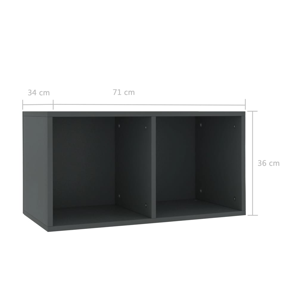 Aufbewahrungsbox Schallplatten Regal Schrank Aktenschrank Regalbox 71x34x36cm - Bild 80 von 96