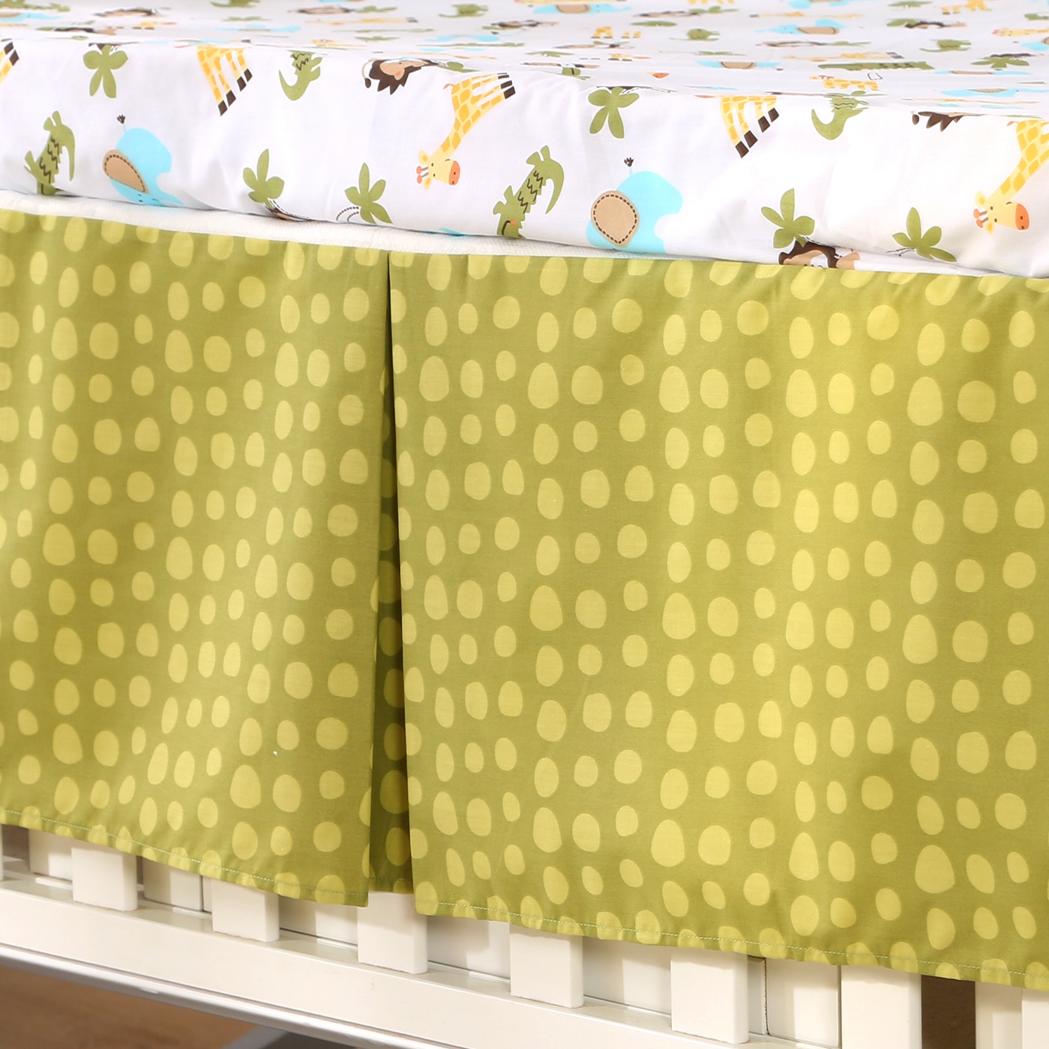3 Piece Crib Bedding Set Baby Boys Girls Kid Nursery Crib Comforter Skirt Sheet - Picture 16 of 63