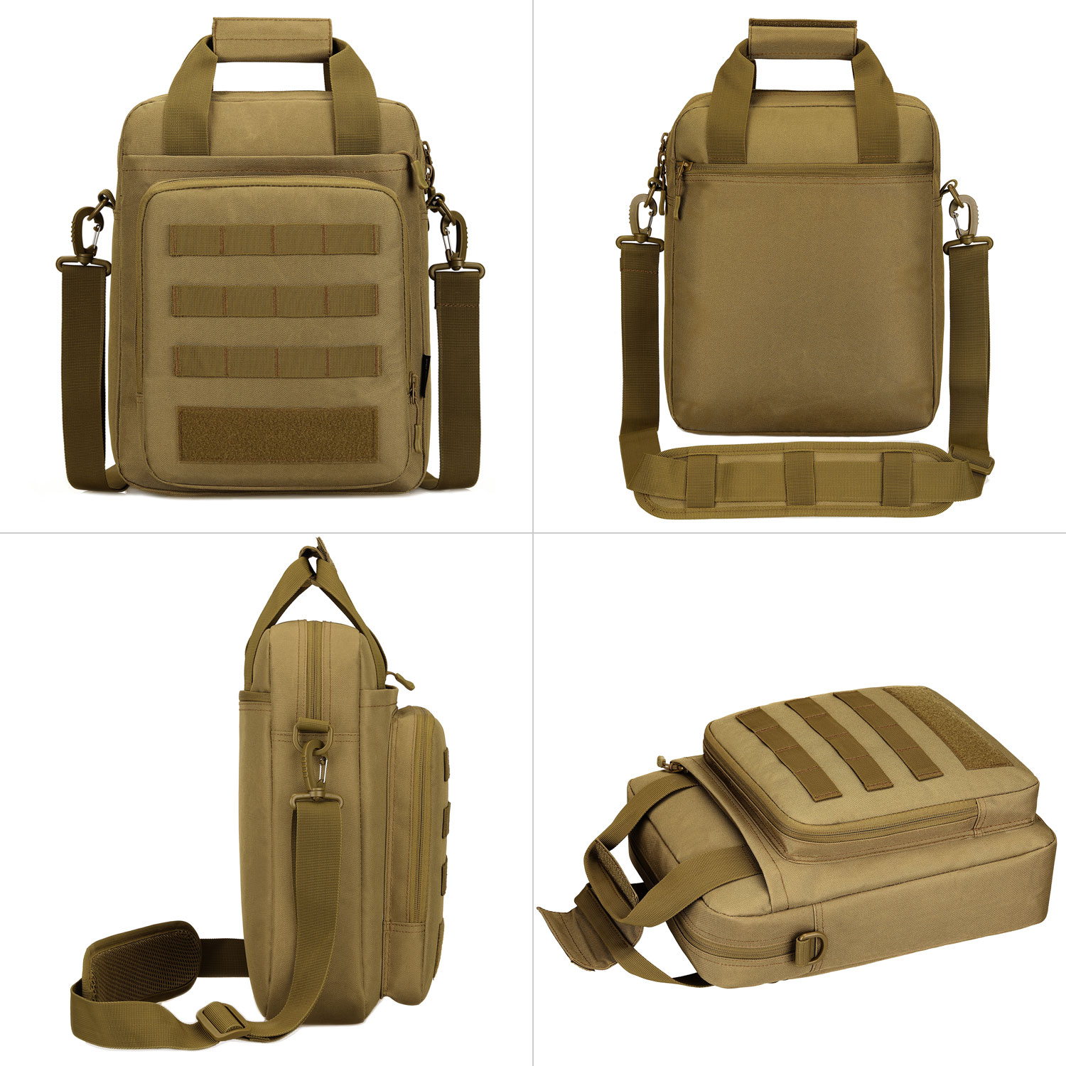 Herren-Schultertasche taktische Aktentasche strapazierfähig Molle Kuriertasche Handtasche - Bild 21 von 24