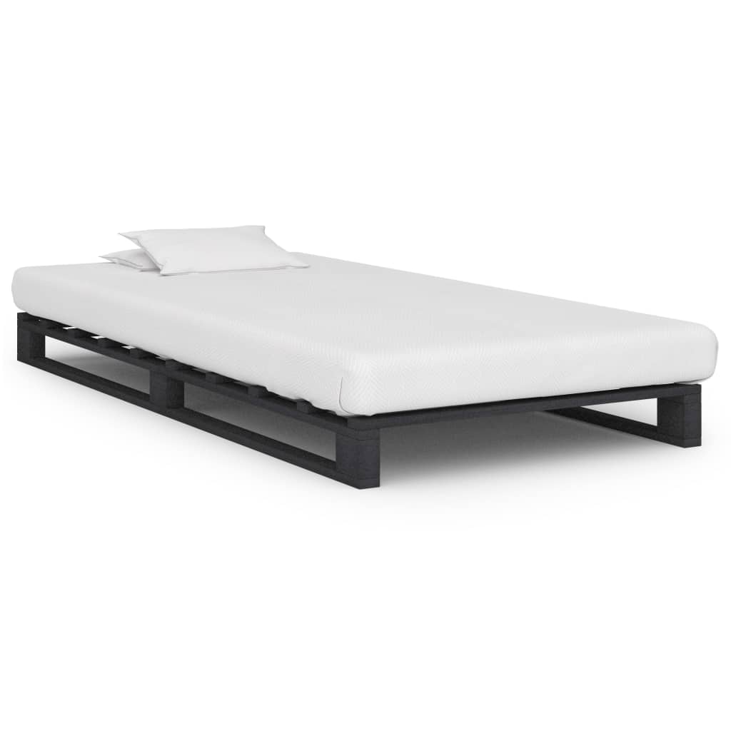 Einzelbett Kiefer-Massivholz Bettgestell Palettenbett Holzbett Bett 90x200 cm - Bild 23 von 56