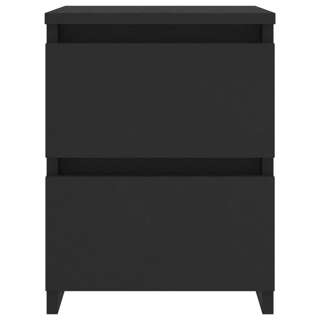 1/2er Holzwerkstoff Nachttisch Hochglanz Nachtschrank Schrank mit 2 Schubladen - Bild 22 von 61
