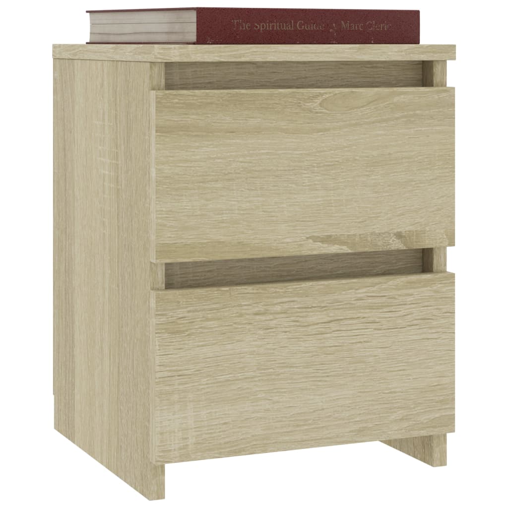 1/2er Holzwerkstoff Nachttisch Hochglanz Nachtschrank Schrank mit 2 Schubladen - Bild 27 von 61