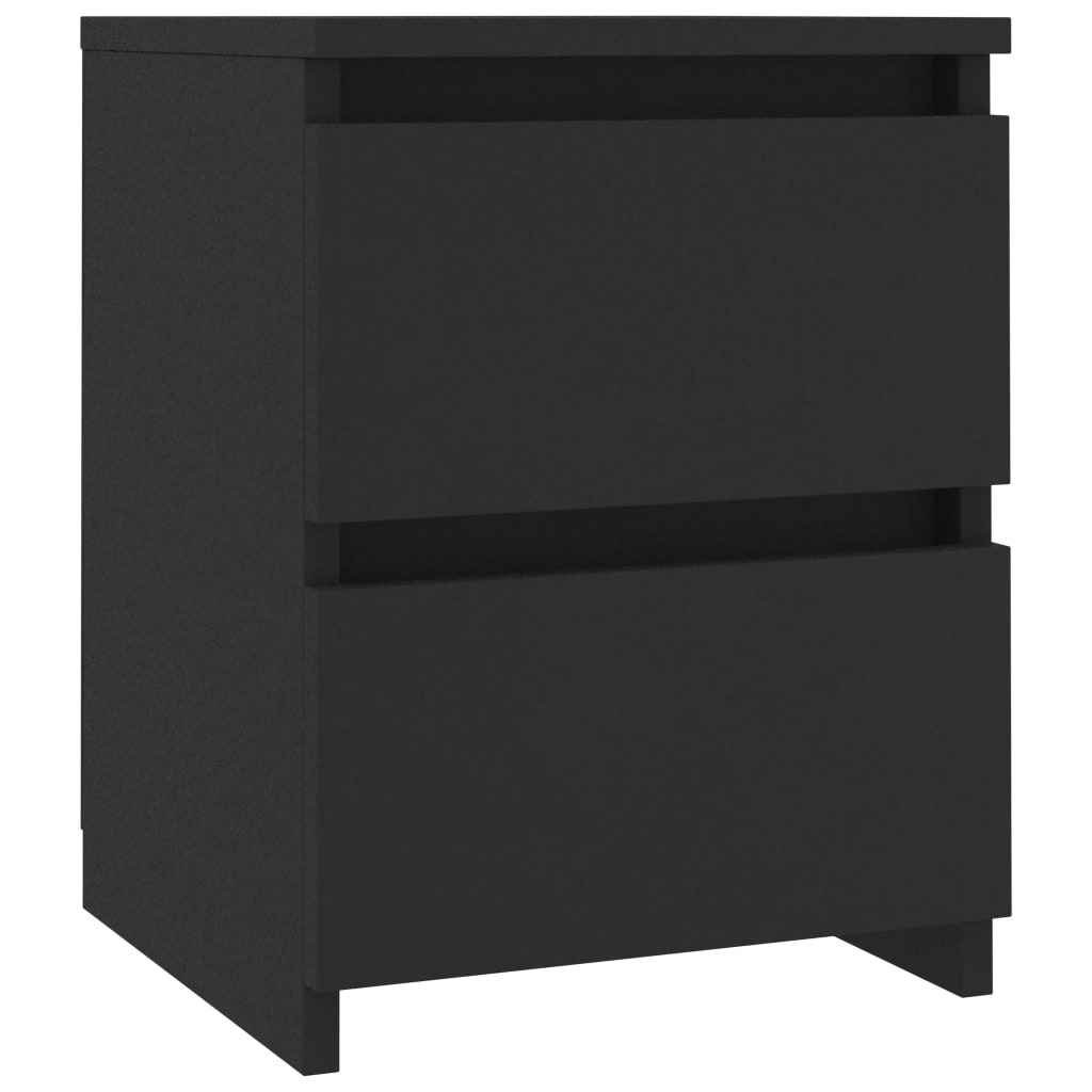 1/2er Holzwerkstoff Nachttisch Hochglanz Nachtschrank Schrank mit 2 Schubladen - Bild 20 von 61