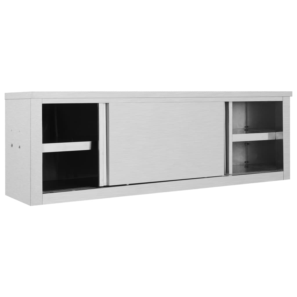 Wandhängeschrank Gastro mit Schiebetüren Edelstahl Hängeschrank Wandschrank - Bild 23 von 28