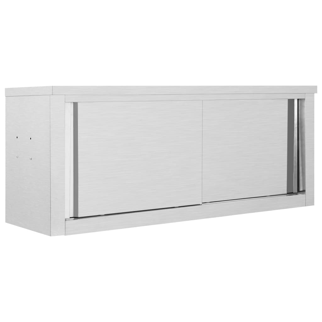 Wandhängeschrank Gastro mit Schiebetüren Edelstahl Hängeschrank Wandschrank - Bild 11 von 28