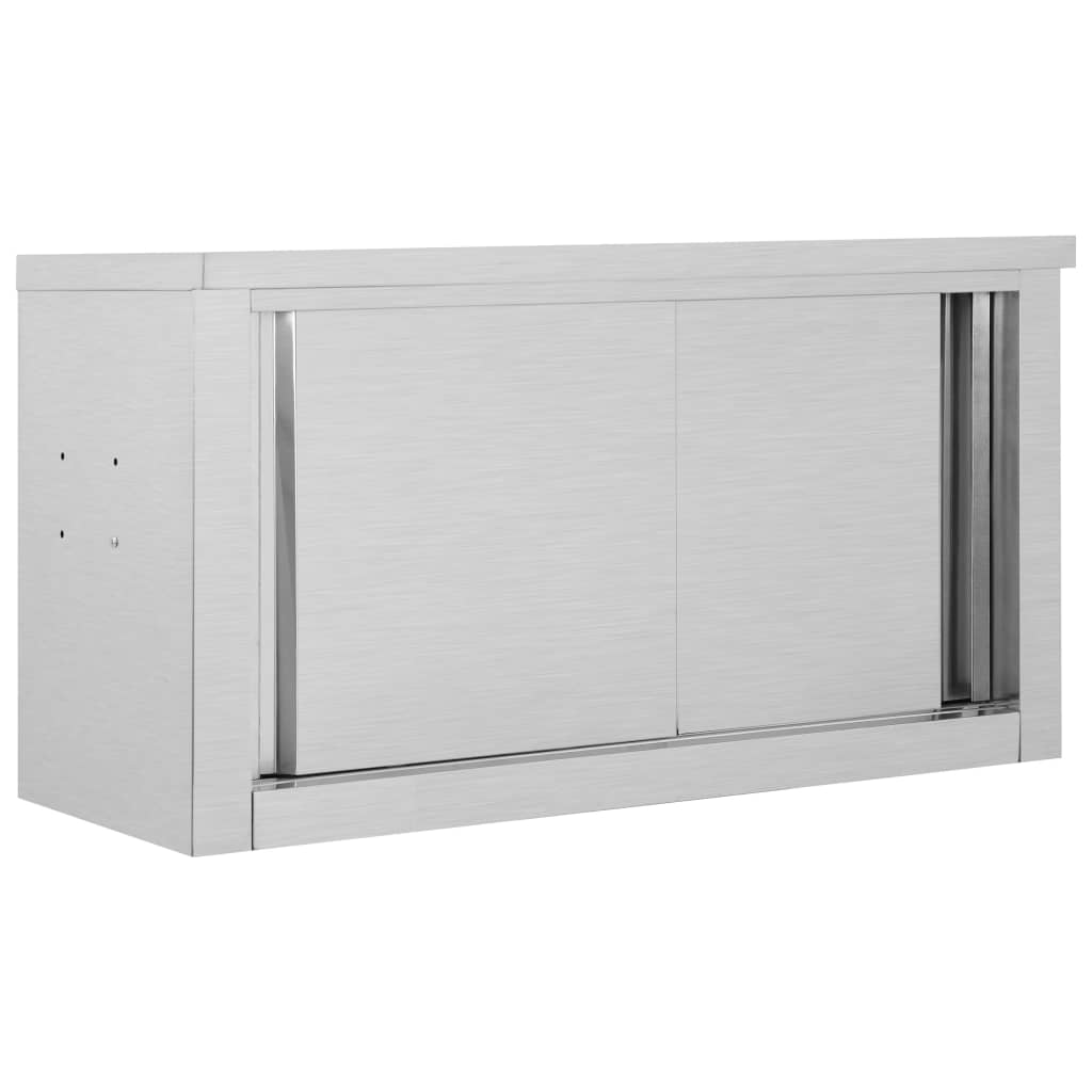 Wandhängeschrank Gastro mit Schiebetüren Edelstahl Hängeschrank Wandschrank - Bild 2 von 28