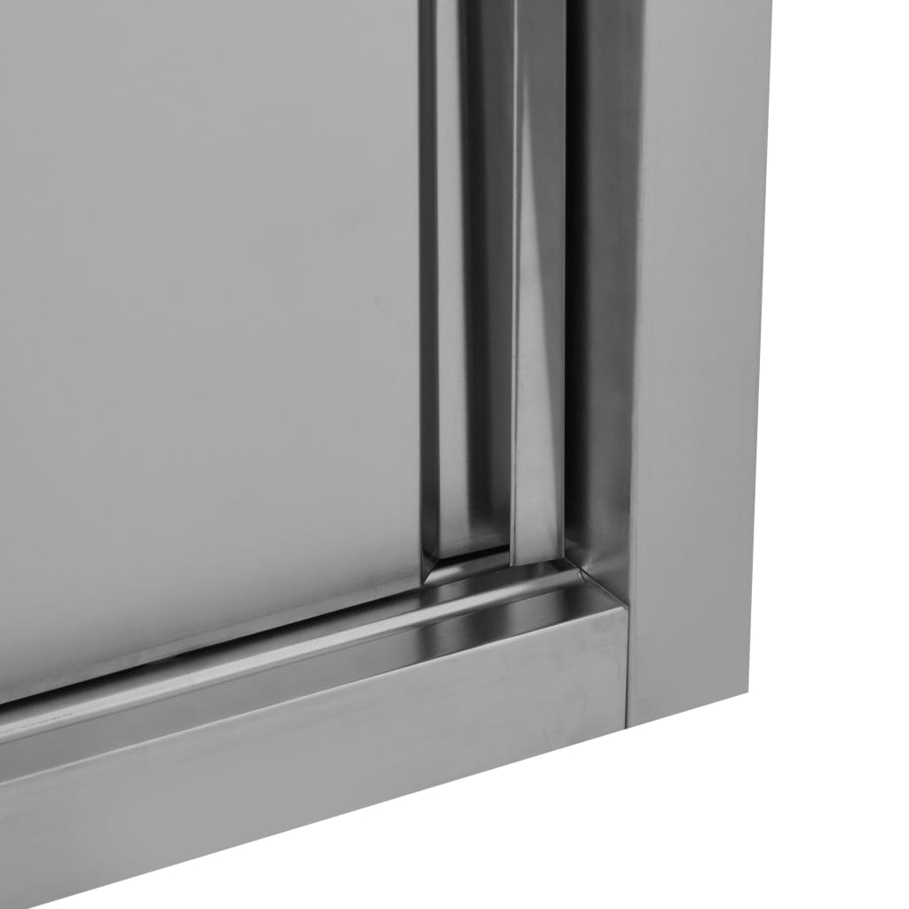 Wandhängeschrank Gastro mit Schiebetüren Edelstahl Hängeschrank Wandschrank - Bild 18 von 28