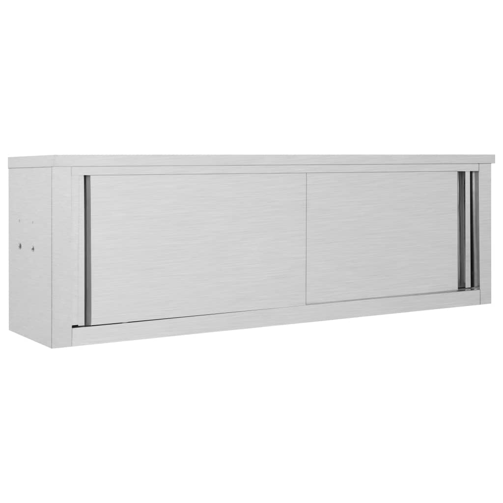 Wandhängeschrank Gastro mit Schiebetüren Edelstahl Hängeschrank Wandschrank - Bild 20 von 28