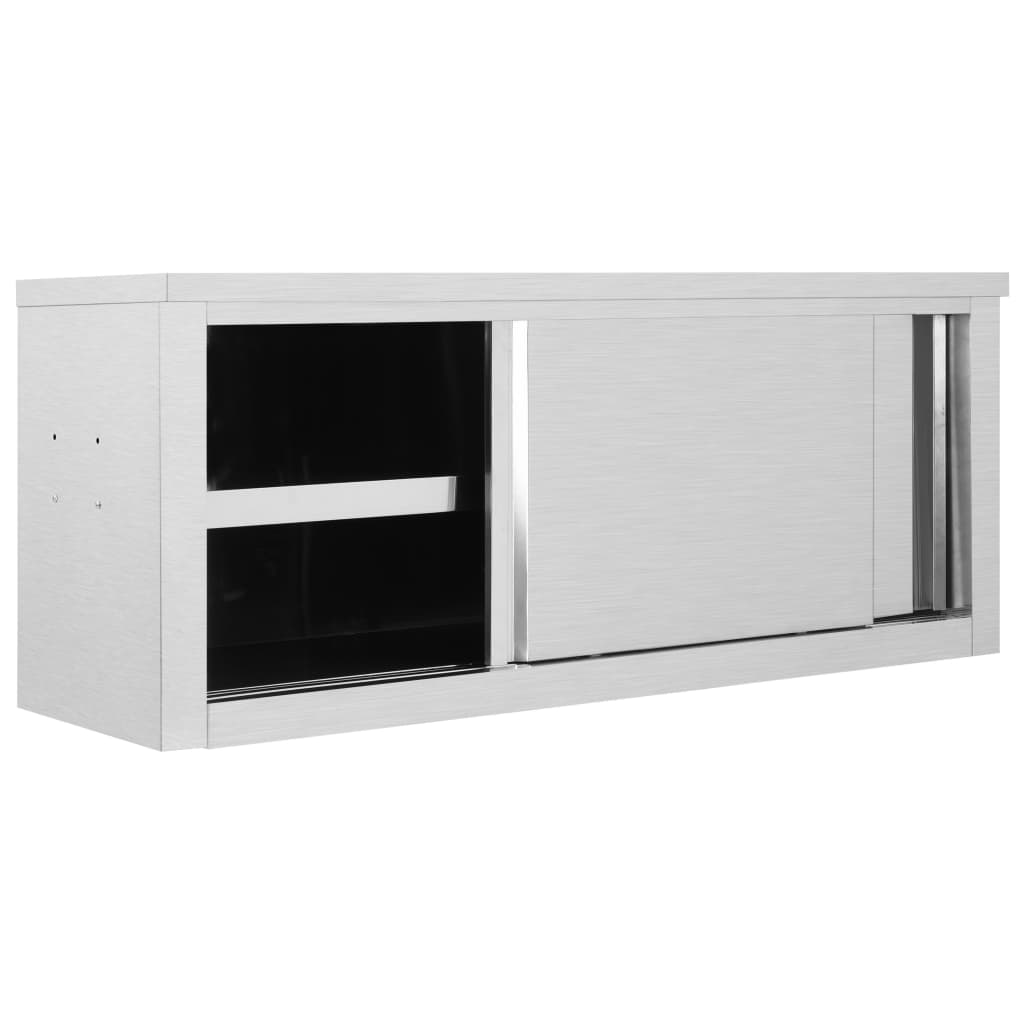 Wandhängeschrank Gastro mit Schiebetüren Edelstahl Hängeschrank Wandschrank - Bild 13 von 28