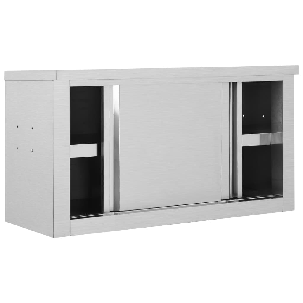 Wandhängeschrank Gastro mit Schiebetüren Edelstahl Hängeschrank Wandschrank - Bild 6 von 28