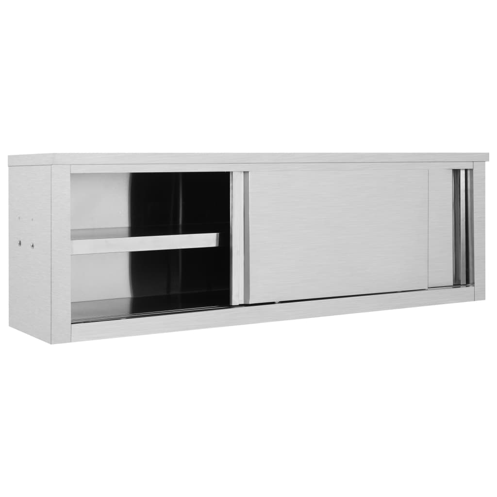 Wandhängeschrank Gastro mit Schiebetüren Edelstahl Hängeschrank Wandschrank - Bild 22 von 28