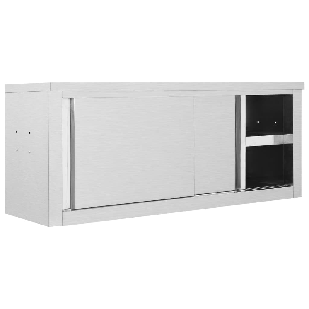 Wandhängeschrank Gastro mit Schiebetüren Edelstahl Hängeschrank Wandschrank - Bild 14 von 28