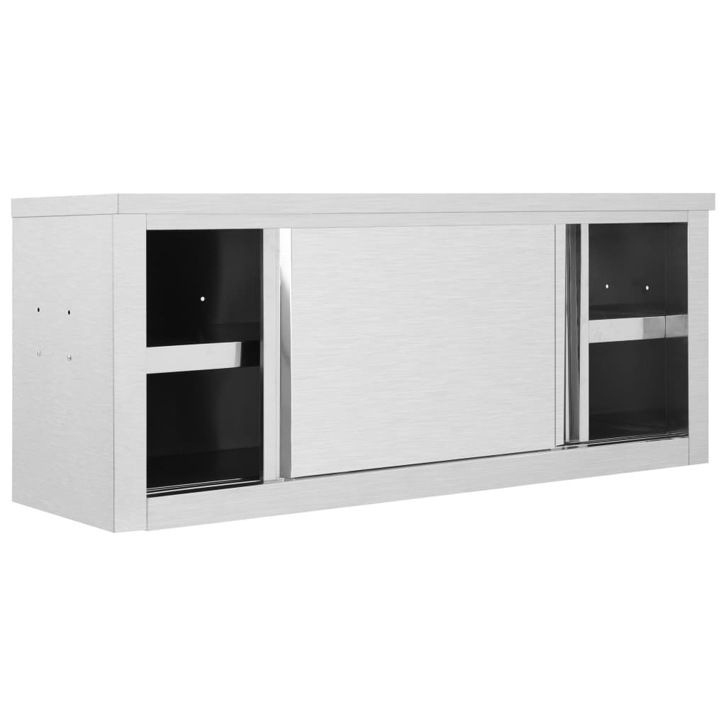Wandhängeschrank Gastro mit Schiebetüren Edelstahl Hängeschrank Wandschrank - Bild 15 von 28