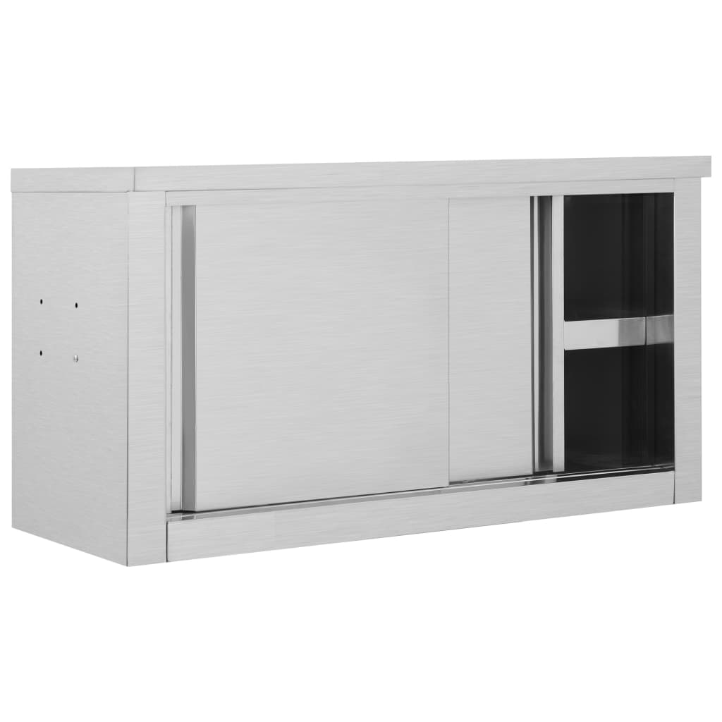 Wandhängeschrank Gastro mit Schiebetüren Edelstahl Hängeschrank Wandschrank - Bild 5 von 28