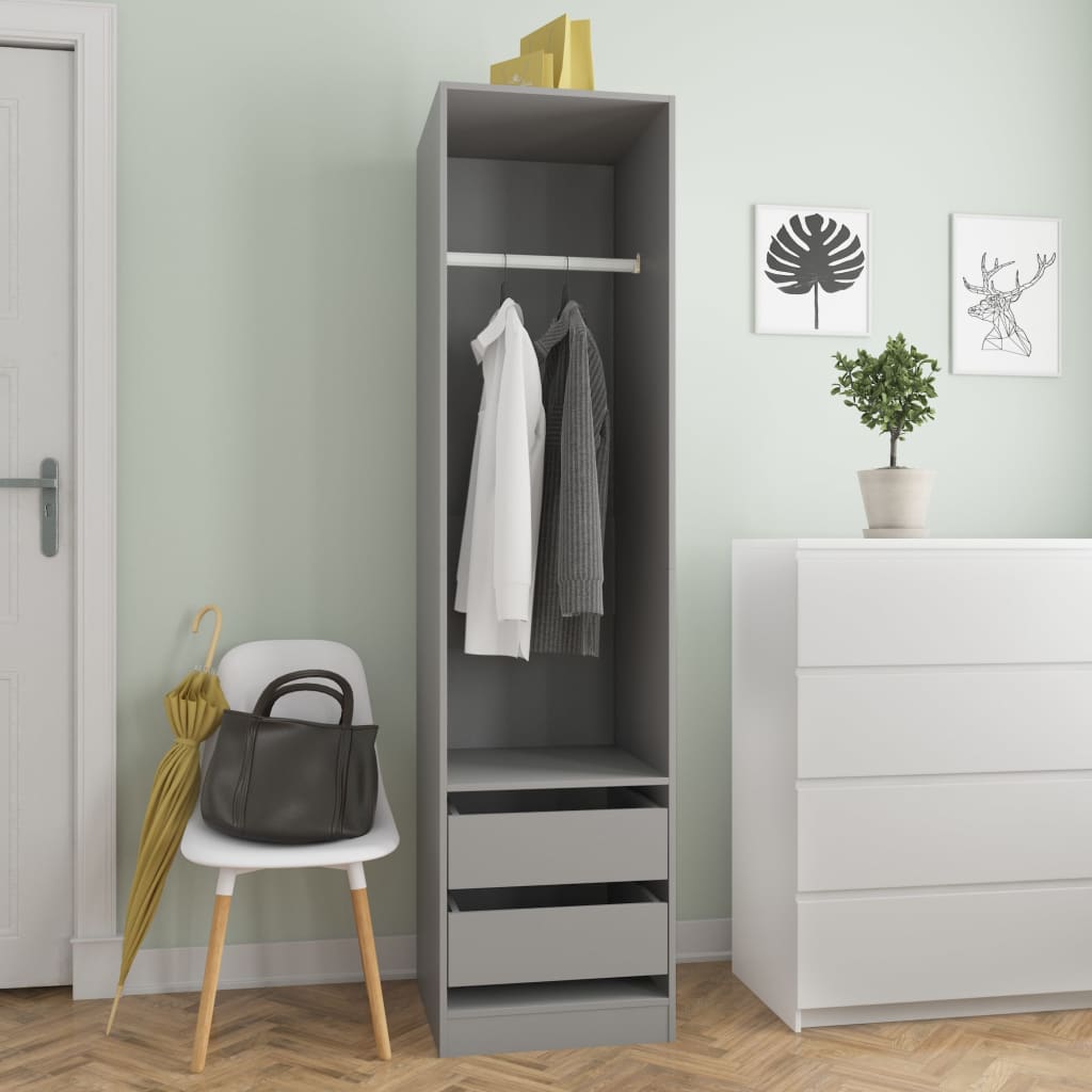 Kleiderschrank mit 2 Schubladen Offen Garderoben Schrank (30-100)x80x200cm - Bild 102 von 103