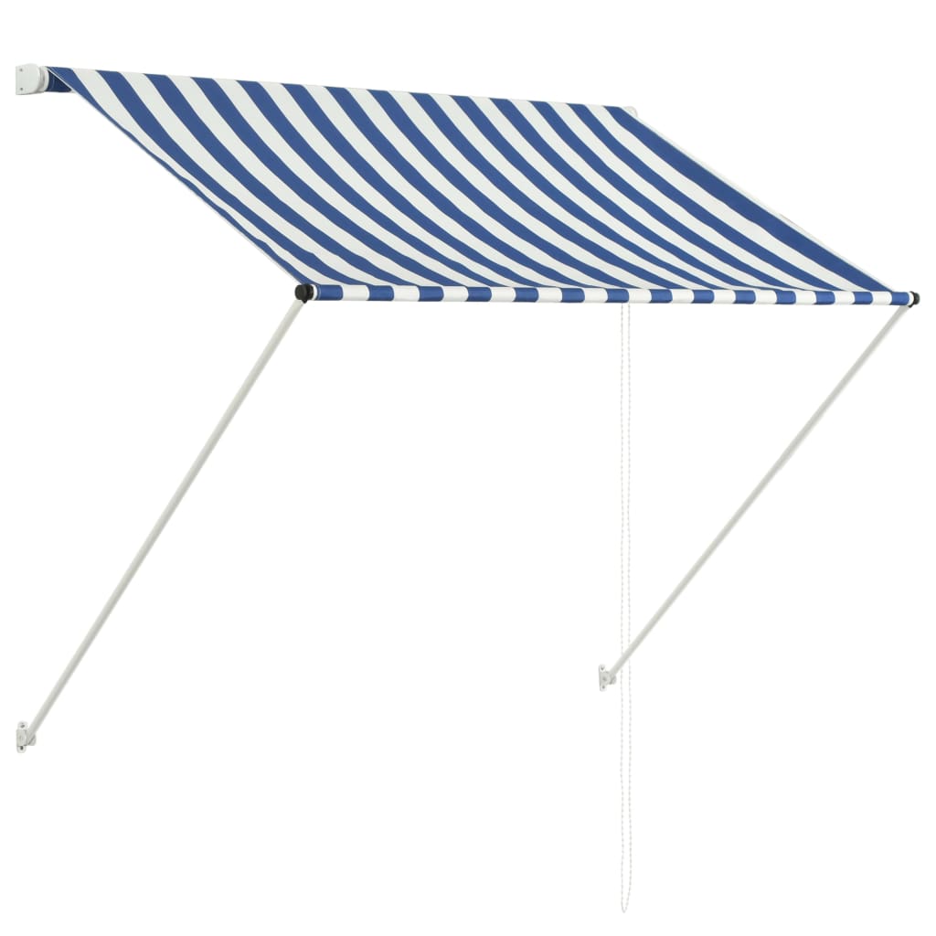 Retractable Awning Manual Roller Canopy Sunshade Shelter Top Balcony Garden