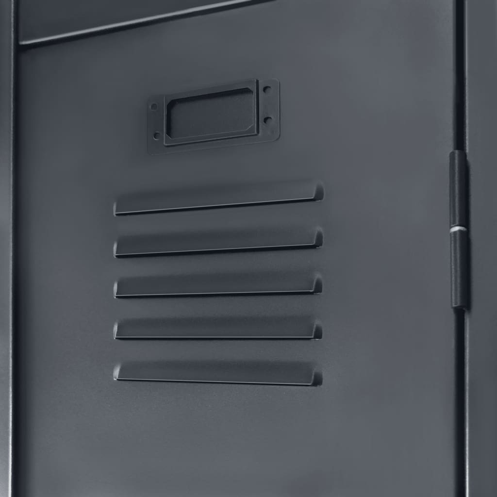 Industrie-Stil Umkleideschrank Metallschrank Metallspind Fächerschrank Schwarz - Bild 12 von 67
