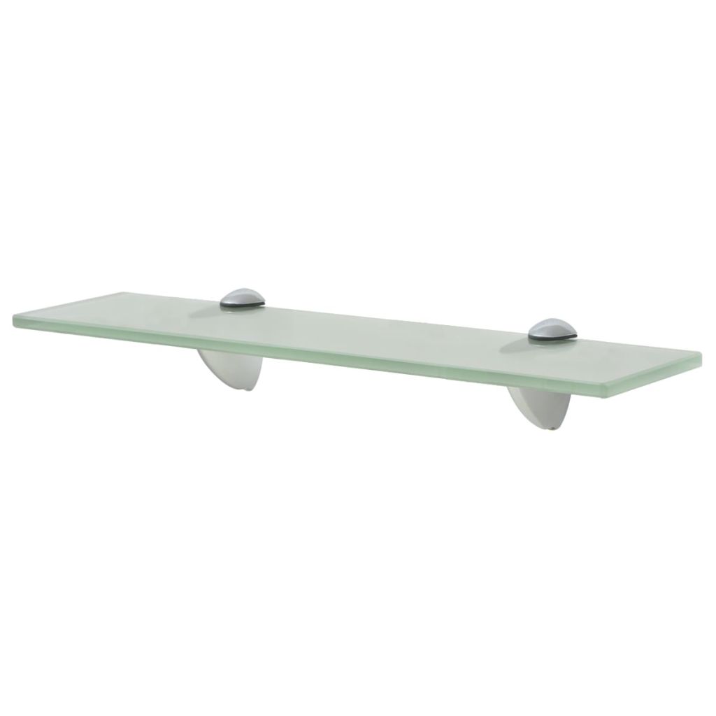 Floating Shelf Glass Panel with Wall Mounted Brackets Display Rack Unit Storage