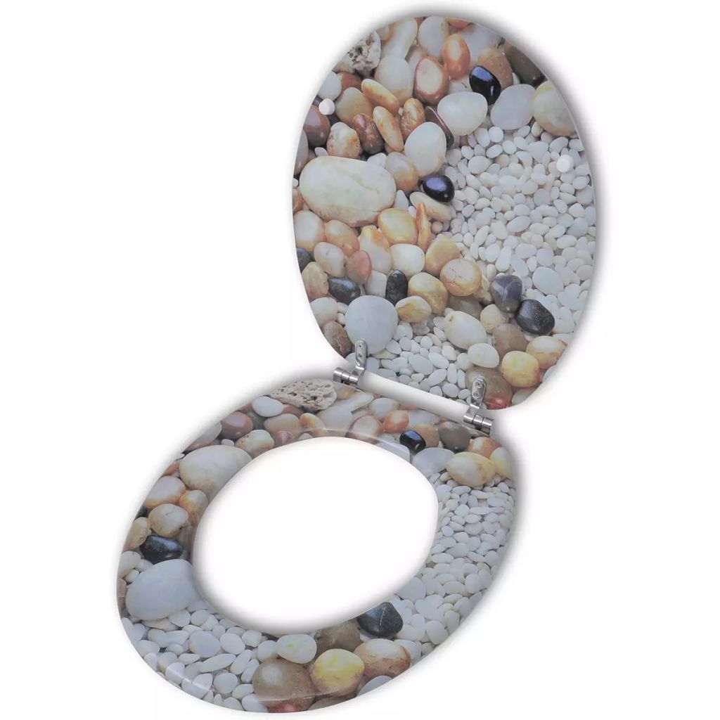 Toilet Seat Resin MDF Novelty Design WC Seat Strong Hinges Soft Close Bathroom