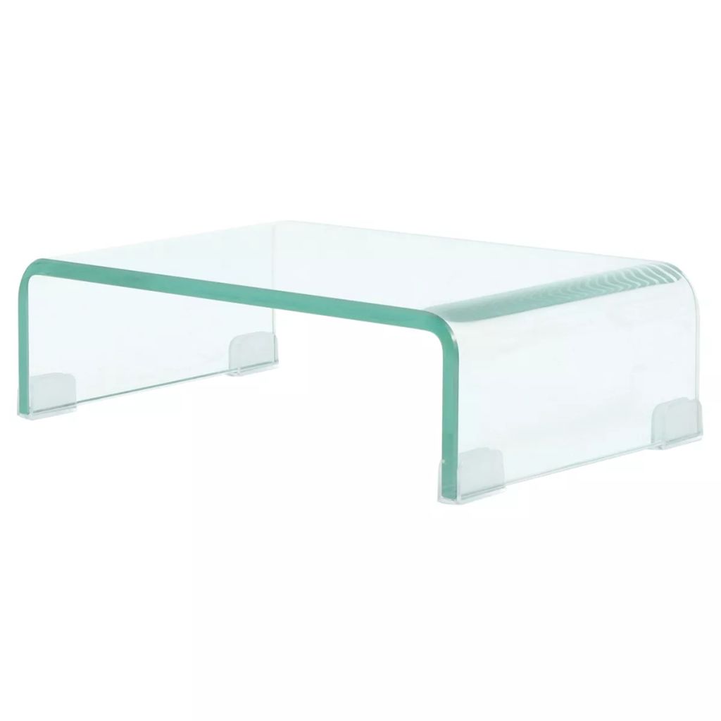 12mm Glass Shelf Riser Monitor Stand Speaker TV PC Laptop Computer Screen Desk