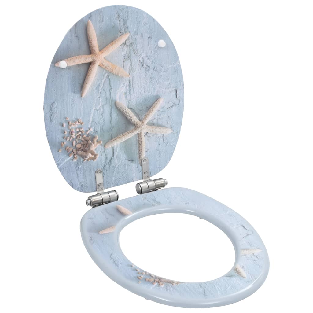 Toilet Seat Resin MDF Novelty Design WC Seat Strong Hinges Soft Close Bathroom