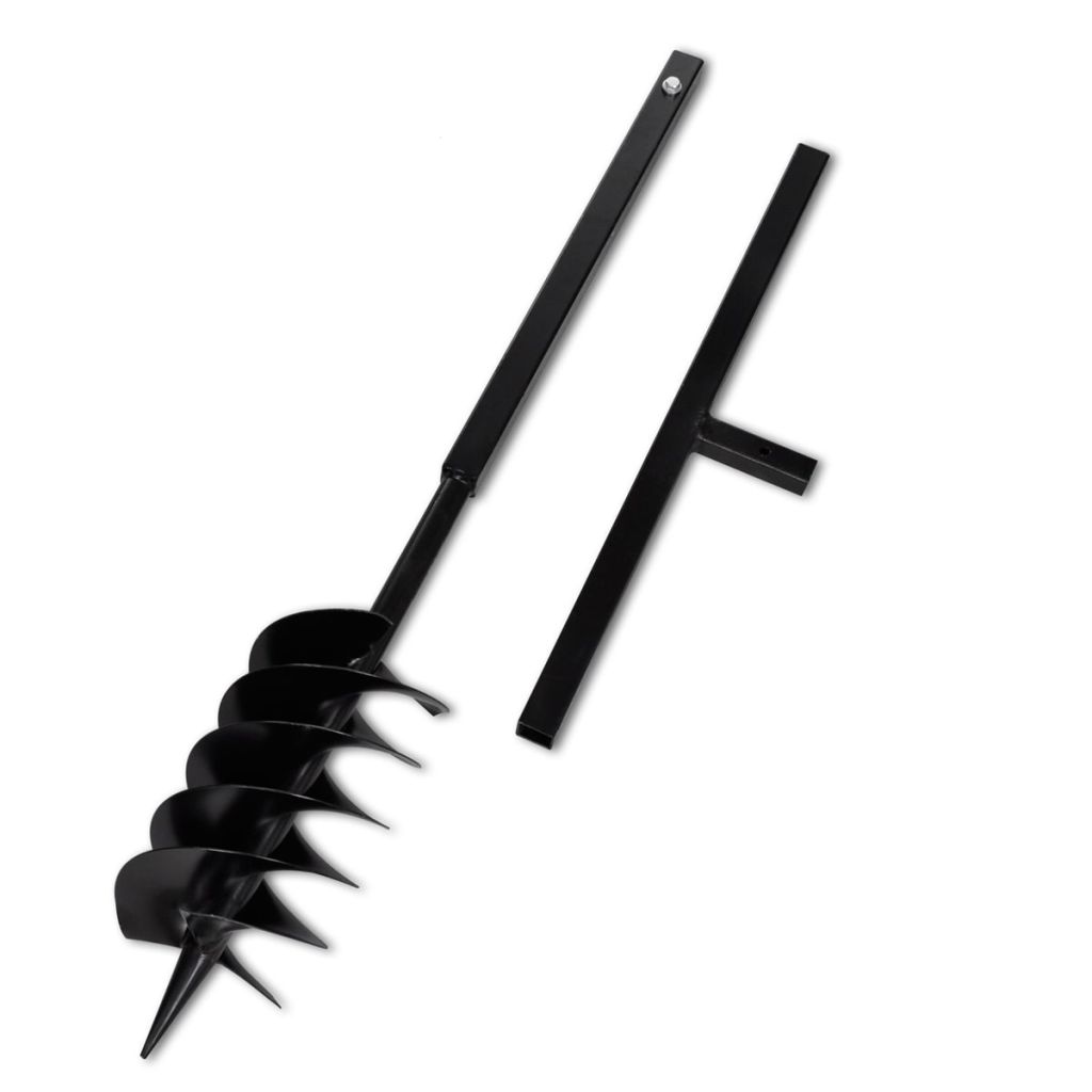 Earth Auger Ground Drill Bit with Handle Double/Three Spirals Fence Post Hole