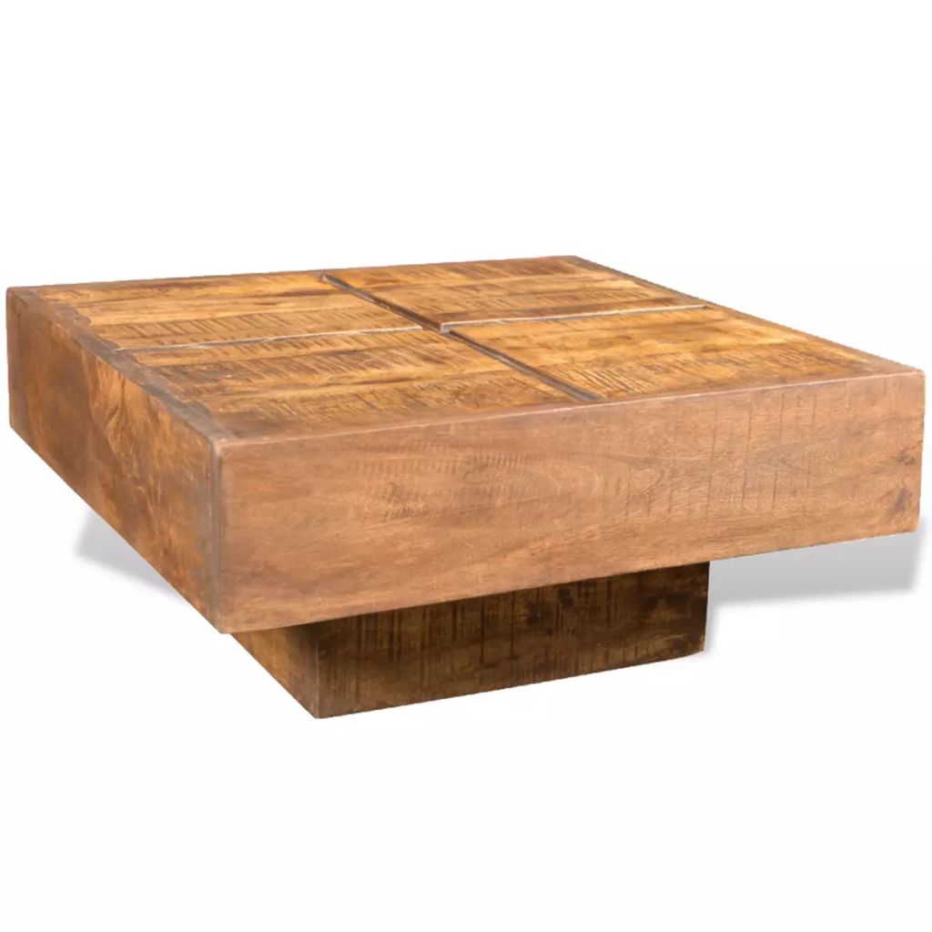 Solid Mango Wood Coffee Table Nightstand Side collection End Cabinet Nest Table Antique