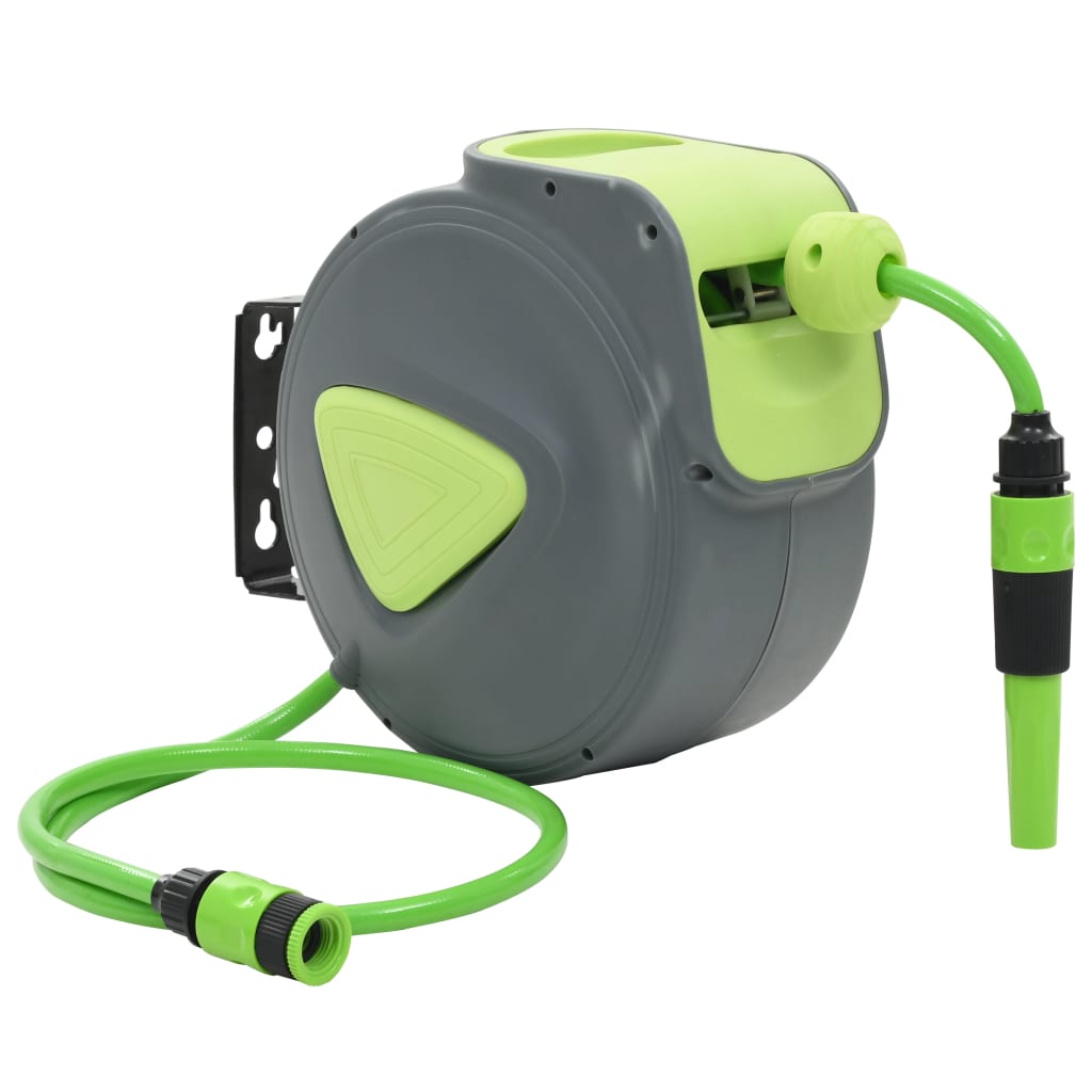 10-30m Retractable Wall Mounted Garden Hose Pipe Reel Automatic Watering Spray
