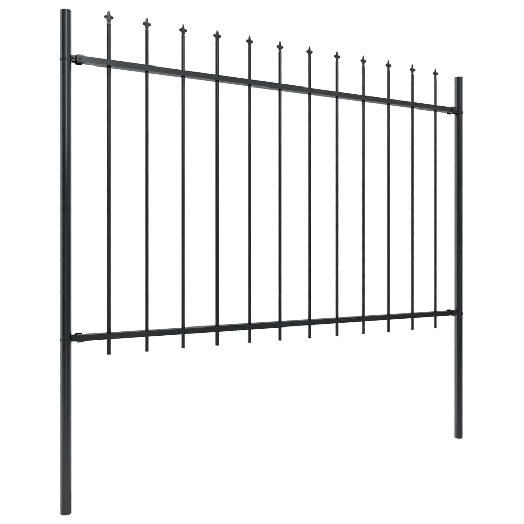 Gartenzaun mit Speerspitzen Zaunelemente Metallzaun Stahl Türzaun Sichtschutz - Bild 56 von 92