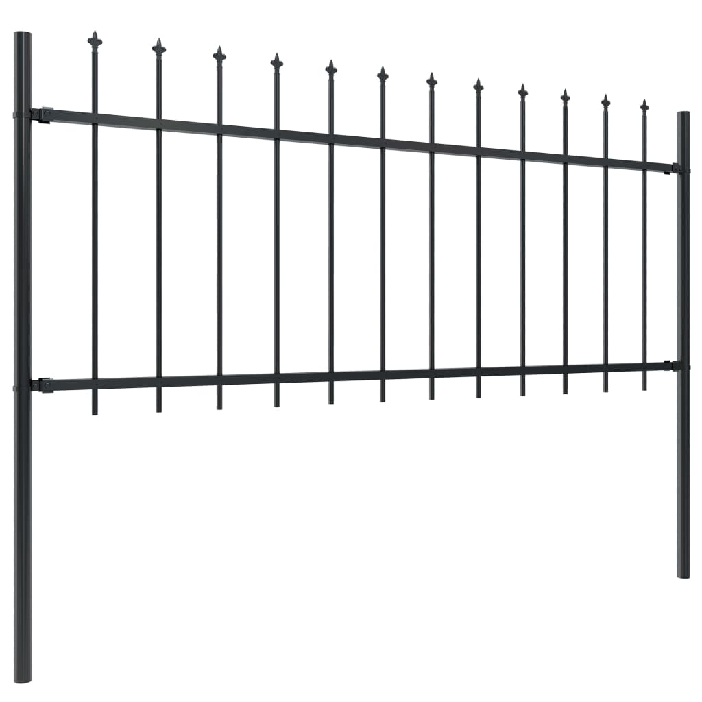 Gartenzaun mit Speerspitzen Zaunelemente Metallzaun Stahl Türzaun Sichtschutz - Bild 19 von 92